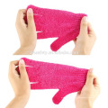 Diseño personalizado OEM ODM Guantes de fregar la ducha Guantes de baño exfoliante Mitten Dead Skin Cell Remover